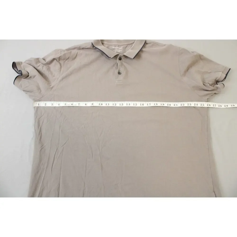 Banana Republic Polo Mens Size XXL Brown 100% Cotton Short‎ Sleeve